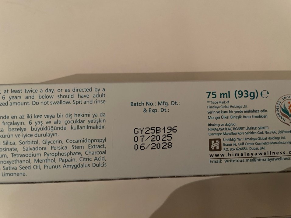 Himalaya Ultra Whitening Bitkisel Diş Macunu - Görsel 2