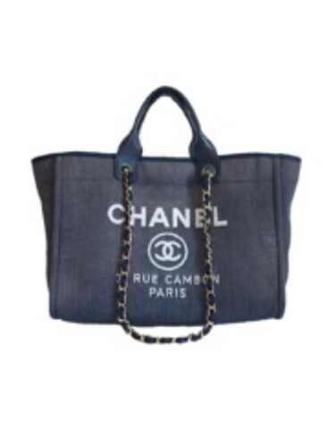 Mavi Denim Kumaş CHANEL Küçük Alışveriş Çantası
