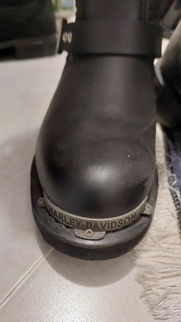 Siyah Tokalı Biker Dizüstü Kadın Çizme Harley Davidson - Görsel 2