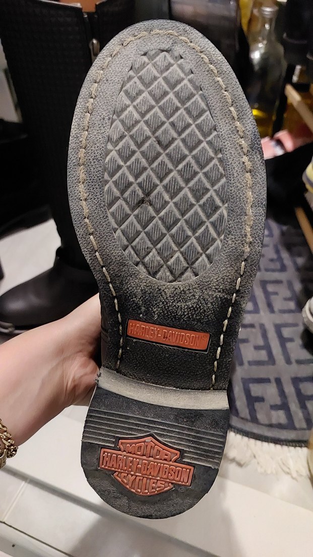 Siyah Tokalı Biker Dizüstü Kadın Çizme Harley Davidson - Görsel 4