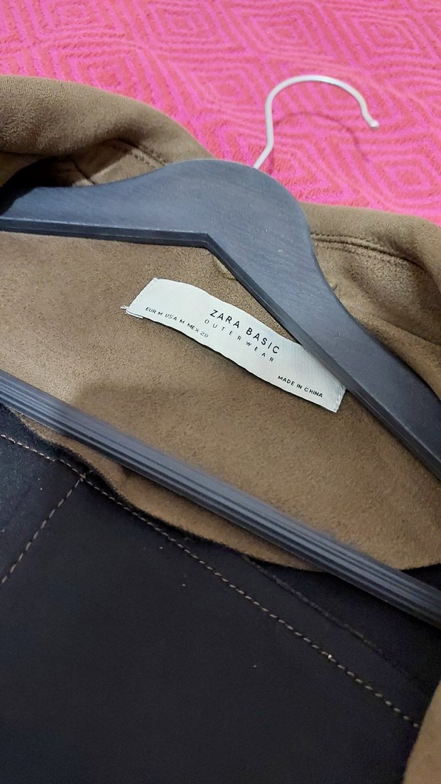 Zara Bej Süet Kadın Deri Ceket - Görsel 5