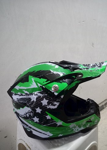 parlak yeşil Cross kask - Görsel 3