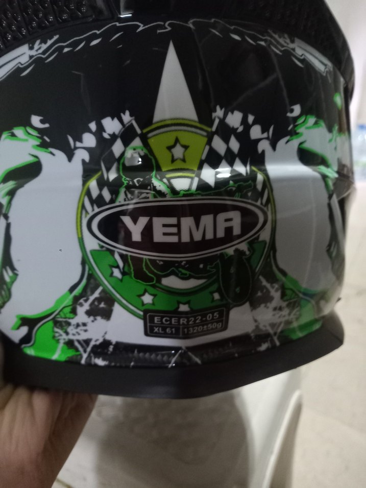 parlak yeşil Cross kask - Görsel 5