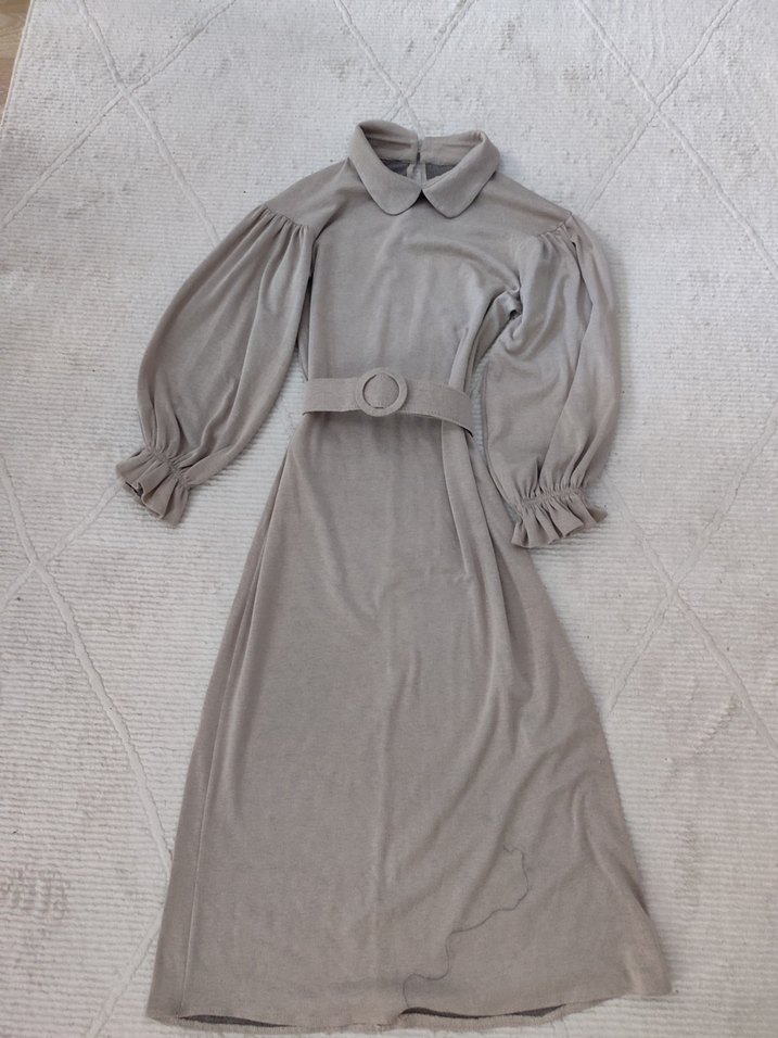 Gri Kemerli elbise - Görsel 2