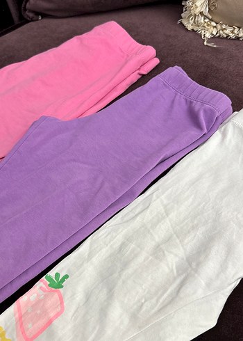 Kız Çocuk Basic Renkli kısa Tayt  3 lü Set 5-6-7 yaş - Görsel 3