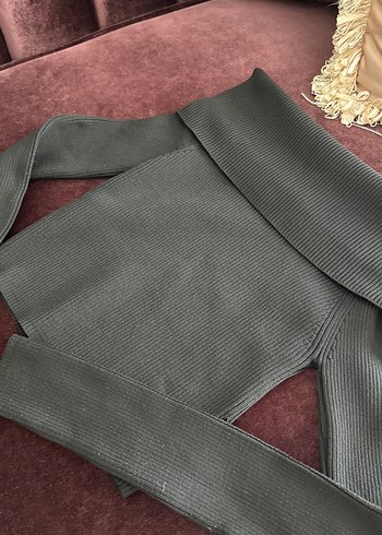 Siyah Kadın Triko Kayık Yaka Kazak - Görsel 2