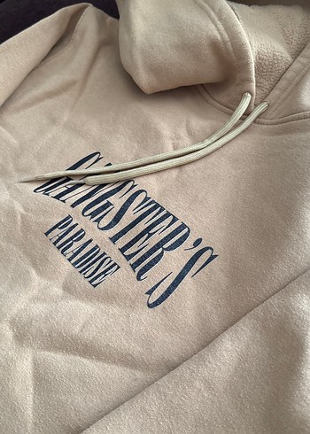 Kapüşonlu, Baskılı, Salaş Kadın Sweatshirt - Görsel 3