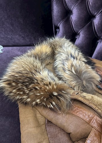 Orjinal Kahverengi Kürklü hakiki Deri Kadın - Görsel 2