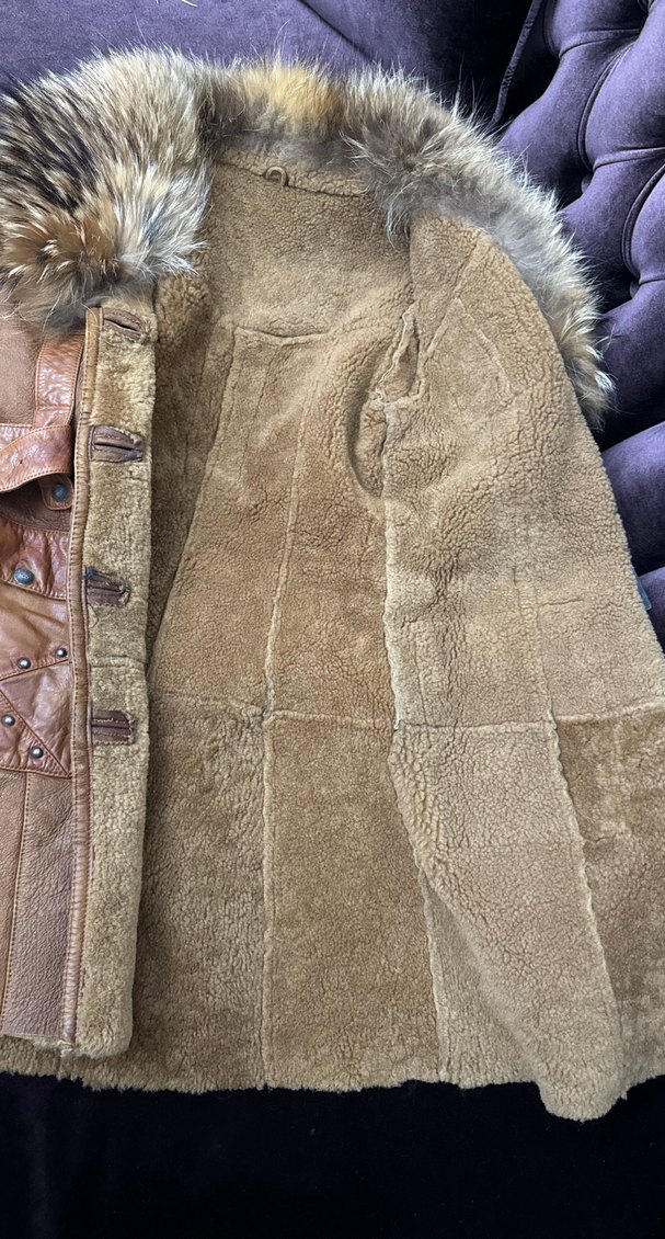 Orjinal Kahverengi Kürklü hakiki Deri Kadın - Görsel 3