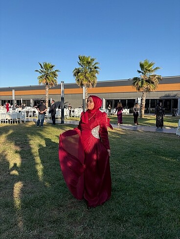 Bordo abiye - Görsel 2