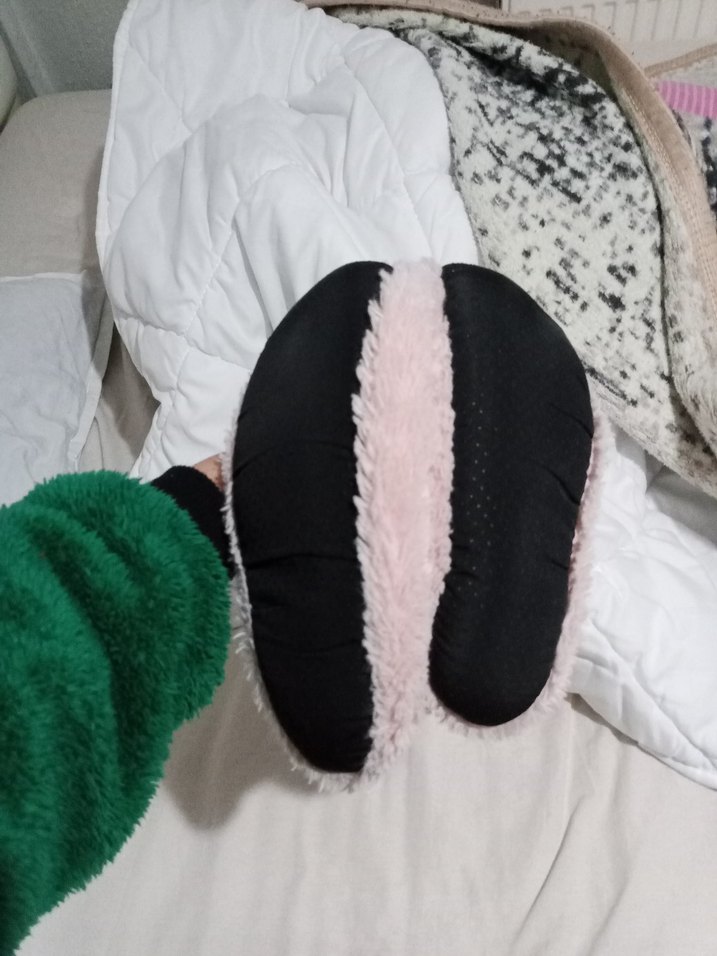 Kız Çocuk Pembe Örgü Sıcak Ev Terliği - Görsel 5