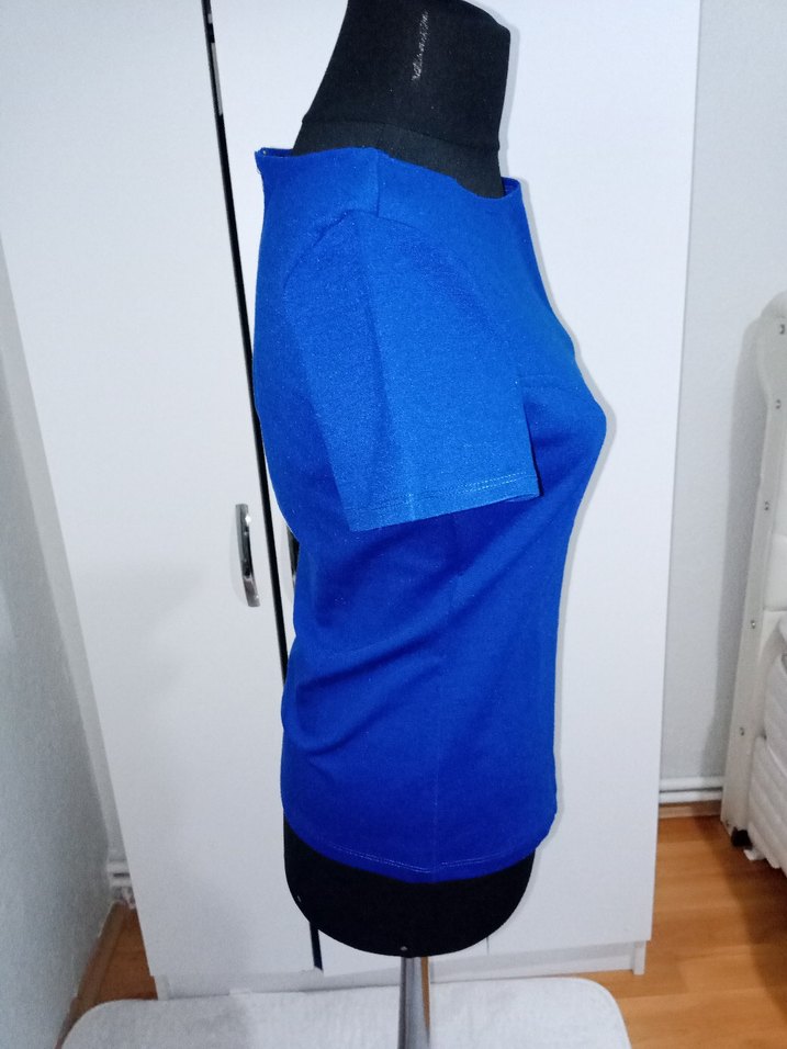 Koyu Mavi  Kısa Kollu Tişört adil ışık - Görsel 3