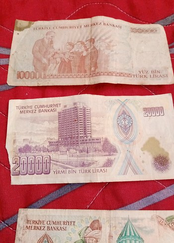 Eski Türk Lirası Banknot Seti - Kırmızı Tonlar - Görsel 3