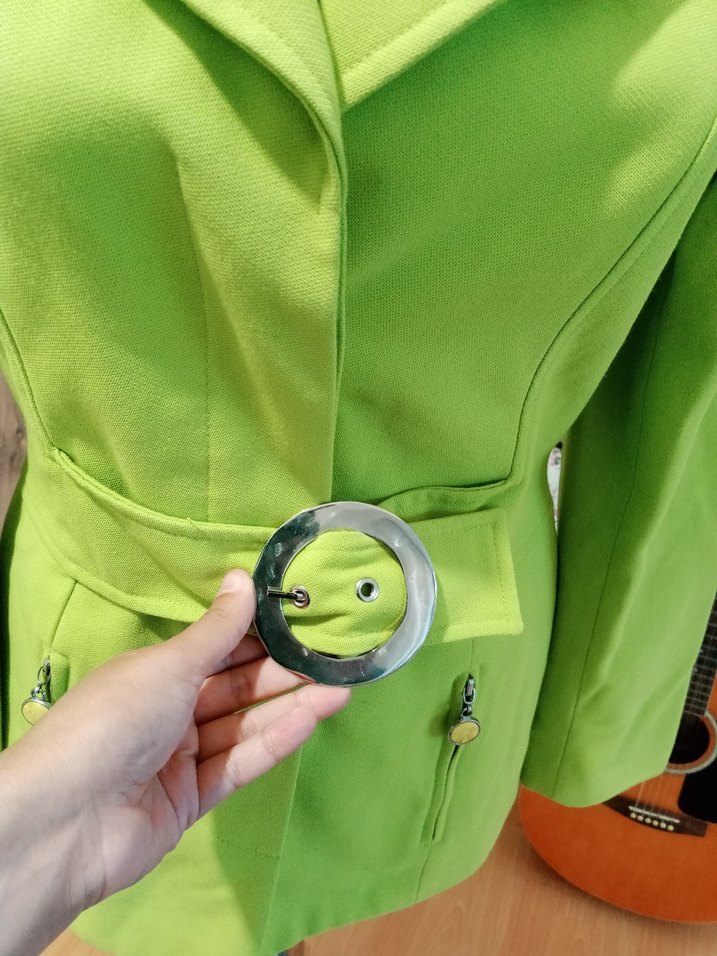 Fıstık yeşili vintage Y2k retro blazer ceket — görsel 13/20