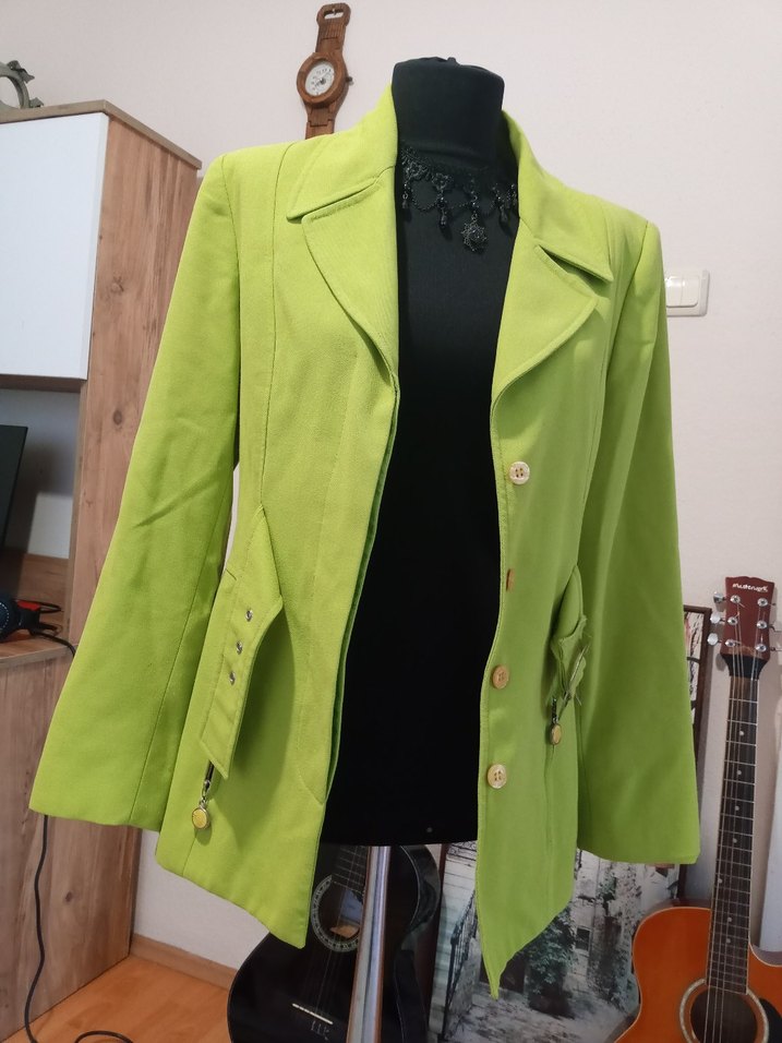 Fıstık yeşili vintage Y2k retro blazer ceket — görsel 15/20