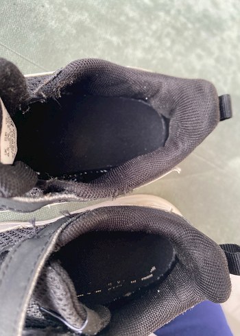 Erkek Çocuk Siyah Beyaz Puma Cırt Cırtlı Spor Ayakkabı - Görsel 6