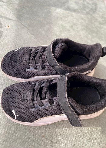 Erkek Çocuk Siyah Beyaz Puma Cırt Cırtlı Spor Ayakkabı - Görsel 2