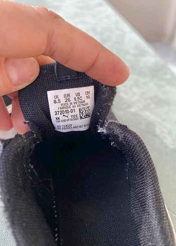 Erkek Çocuk Siyah Beyaz Puma Cırt Cırtlı Spor Ayakkabı - Görsel 5