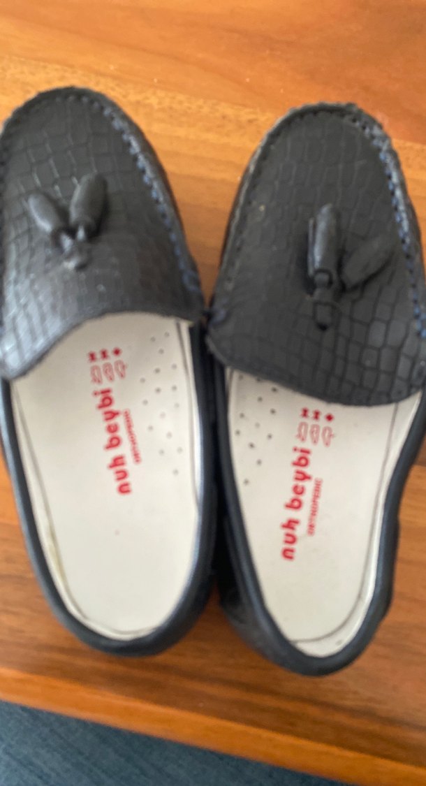 Erkek Çocuk Siyah Yılan Derisi Desenli Ayakkabı - Görsel 3