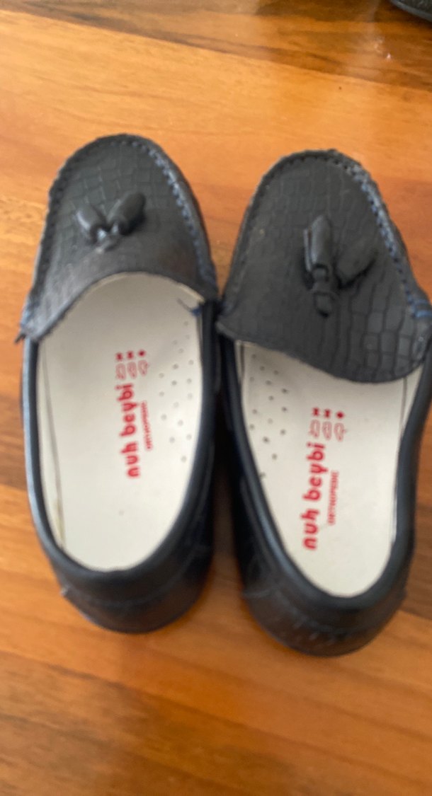 Erkek Çocuk Siyah Yılan Derisi Desenli Ayakkabı - Görsel 2