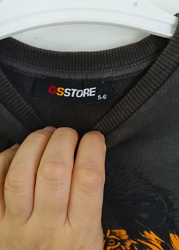 GS orijinal Erkek Çocuk Gri Baskılı Sweatshirt - Görsel 4
