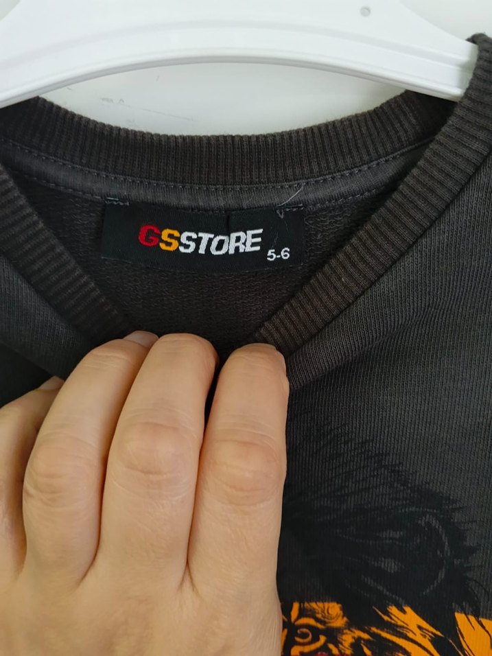 GS orijinal Erkek Çocuk Gri Baskılı Sweatshirt - Görsel 4