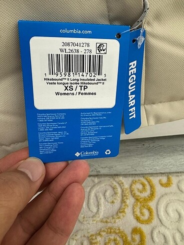 xs Beden ten rengi Renk Orijinal etiketli kadın columbia mont