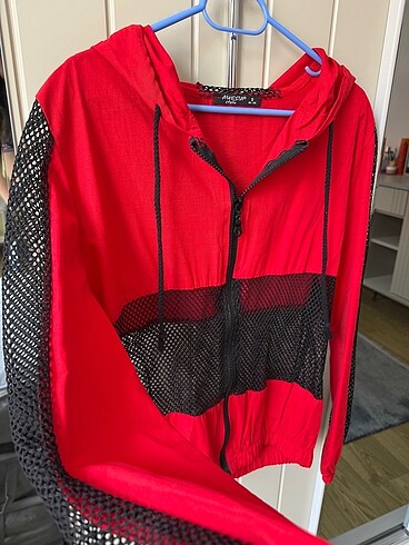 Diğer Fileli Fermuarlı Sweatshirt