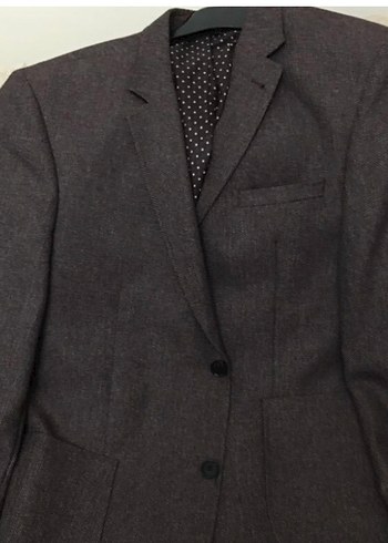 Kahve rengiErkek Ofis Takım Elbise Ceketi - Görsel 2