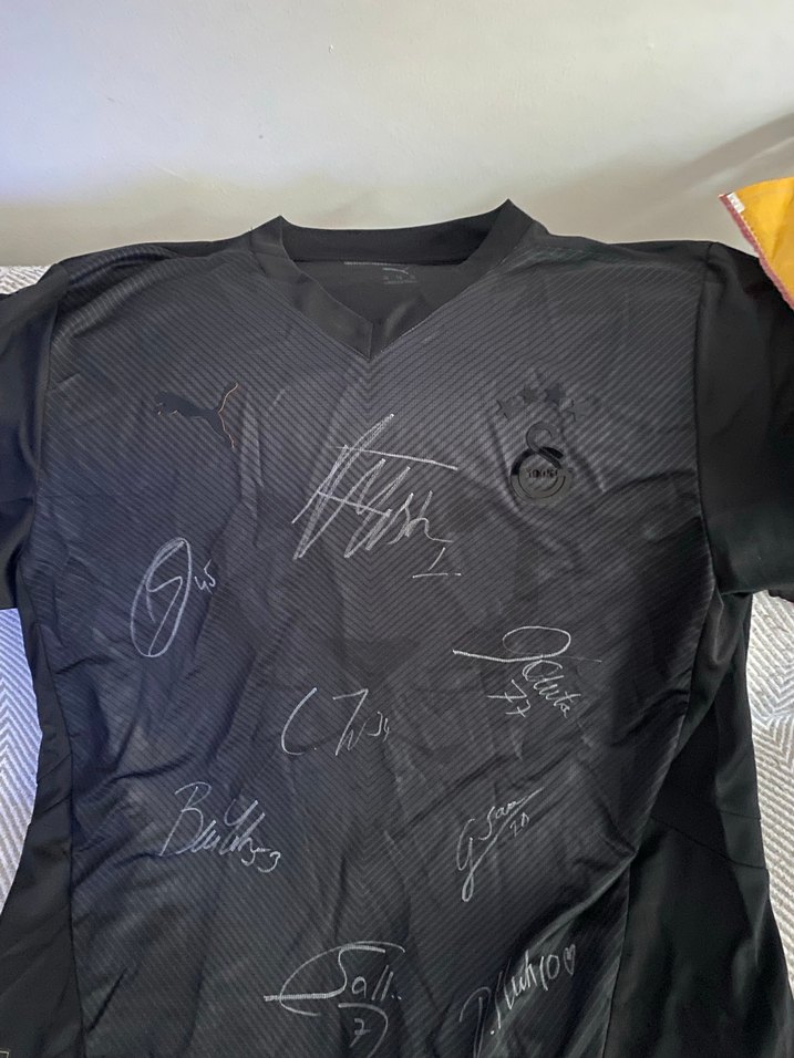Erkek Siyah Baskılı Kısa Kollu GS Forma A Takım İmzalı - Görsel 2