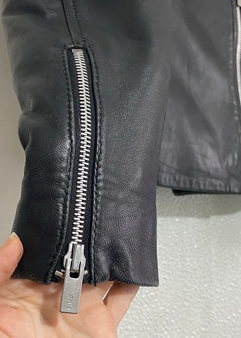 Gerçek Deri Biker Ceket - Görsel 2