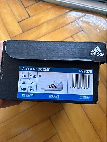 25 Beden beyaz Renk Adidas çocuk
