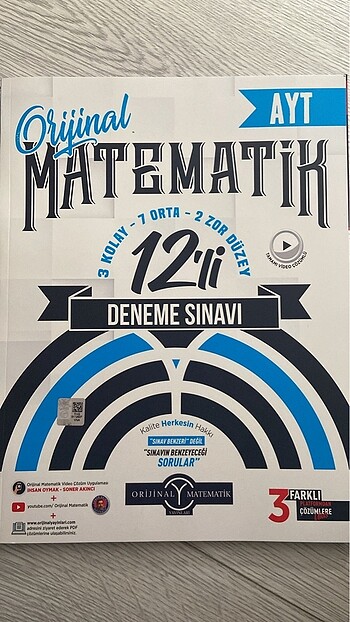 Orijinal yayınları ayt matematik deneme