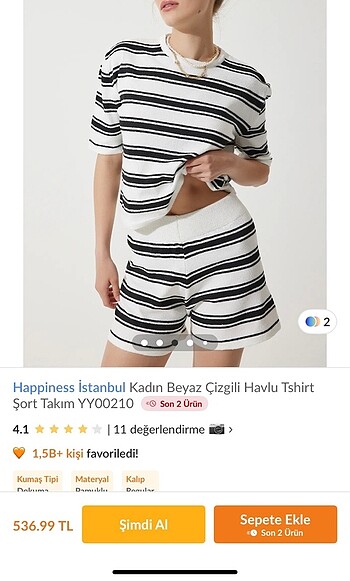 Kadın şort takım