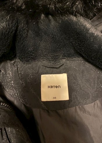 m Beden siyah Renk Siyah Kadın şişme Kışlık Mont