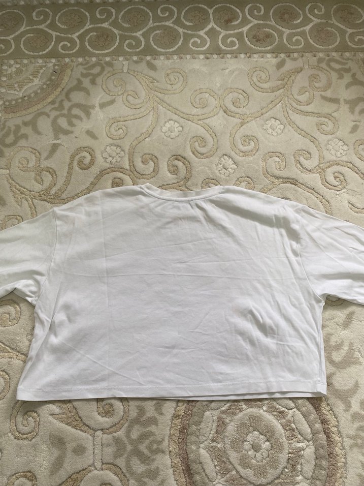 Beyaz Baskılı Uzun Kollu Kadın sweatshirt - Görsel 4