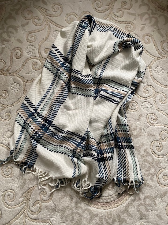 LcWaikiki Kadın Ekose Desenli atkı şal - Görsel 4