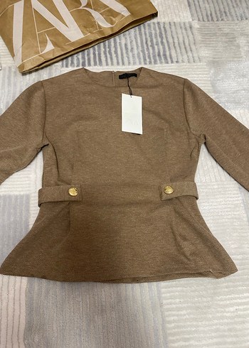 Zara kadın düğmeli fitilli top - Görsel 6