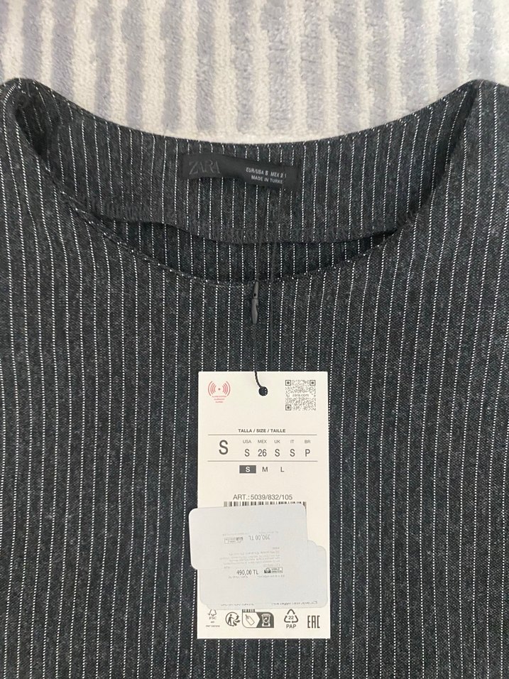 Zara kadın çizgili bluz - Görsel 5