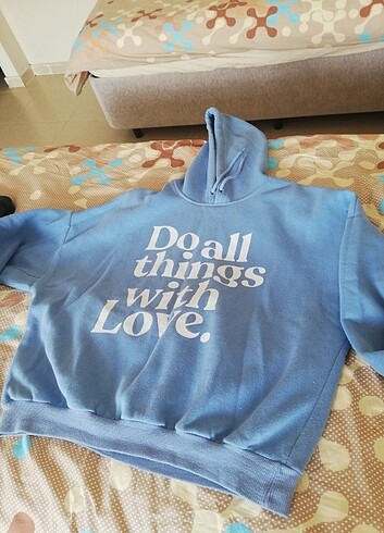 l Beden mavi Renk Sweatshirt 