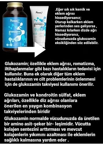 Diğer Glukozamin krem ve tablet 
