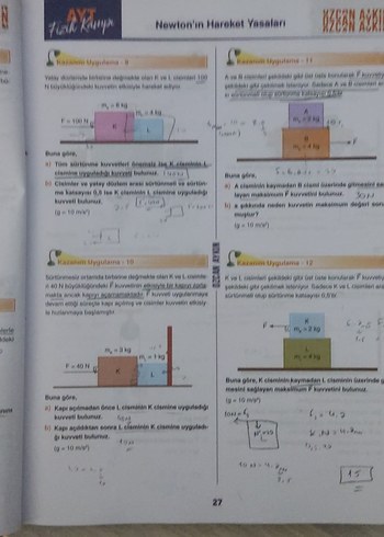 Beden Renk Özcan Aykın 88 Günde AYT Fizik Kampı Soru Bankası
