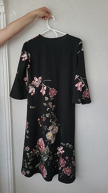 xl Beden Siyah desenli elbise