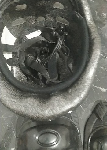 Kırmızı Siyah Renkli bisiklet kaskı takim - Görsel 4