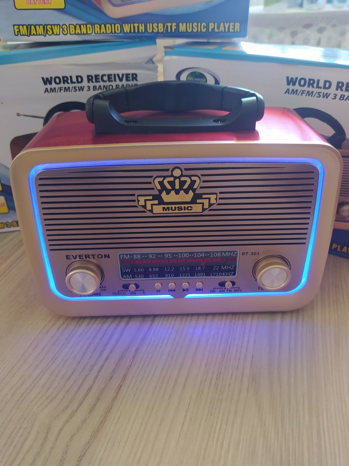 Renkli Retro FM/AM/SW Radyo USB/TF Çalar - Görsel 3