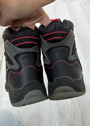 33 Beden gri Renk Gri Erkek Çocuk Biker Botlar Velcro