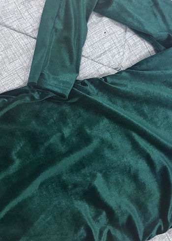 Parlak Yeşil Tek Omuz Drapeli Midi Elbise - Görsel 7