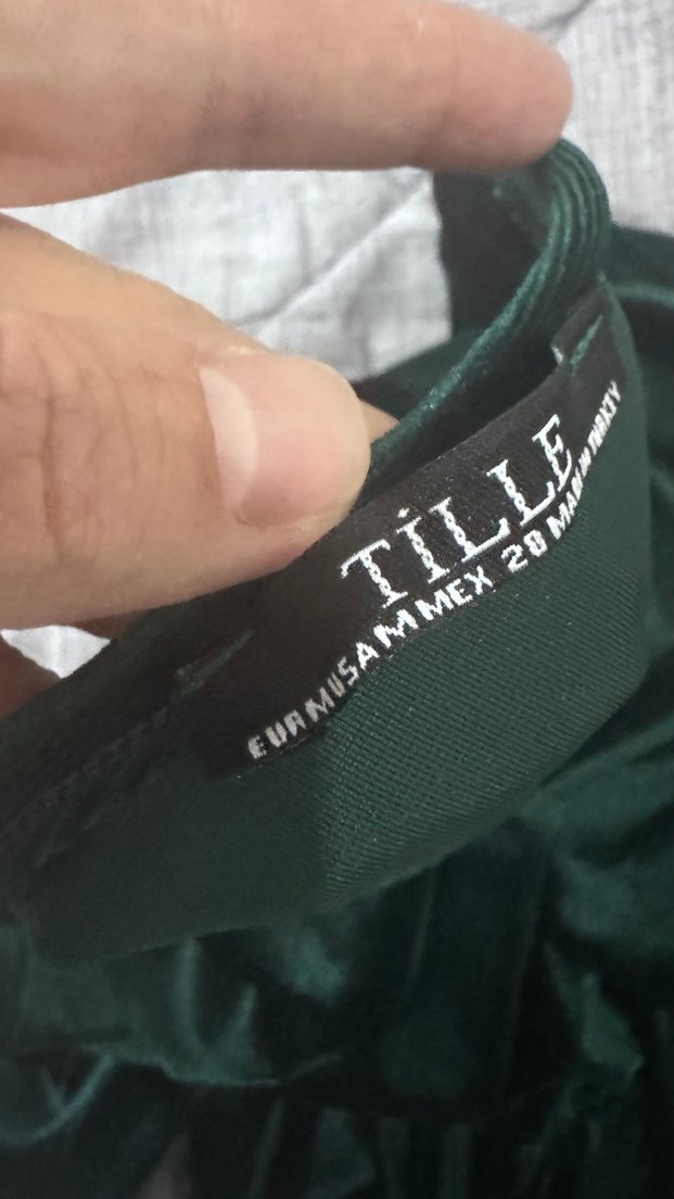 Parlak Yeşil Tek Omuz Drapeli Midi Elbise - Görsel 5