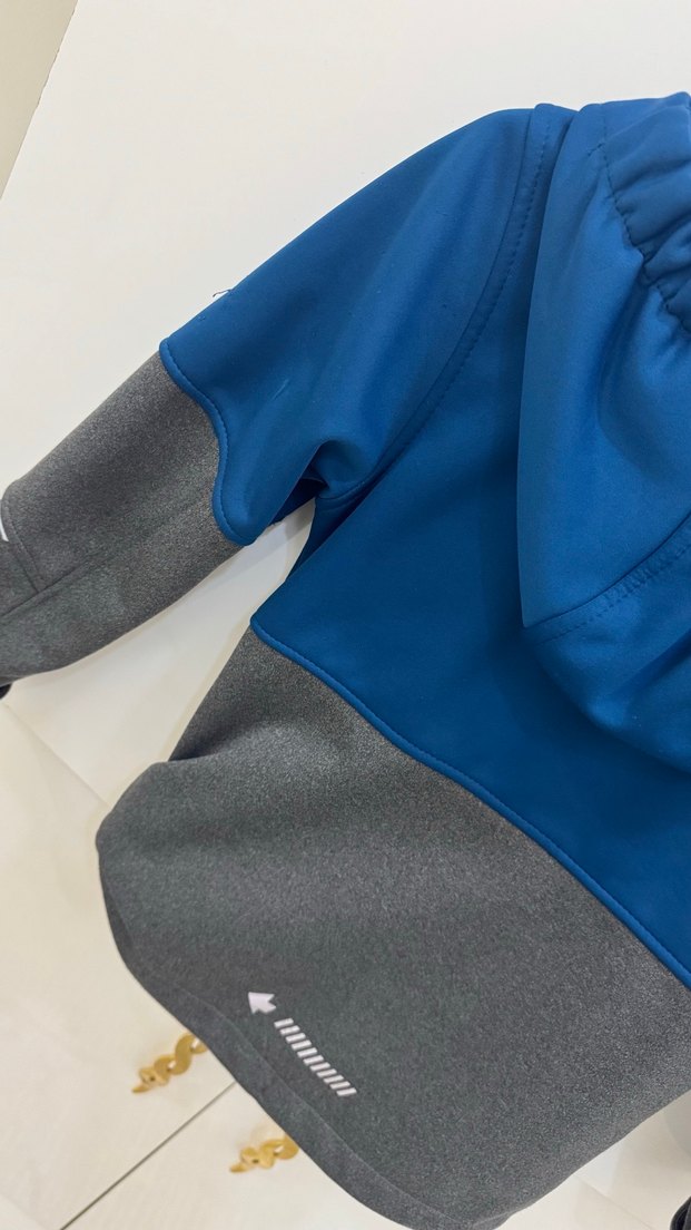 Erkek Çocuk Mavi Gri Fermuarlı Ceket - Görsel 5