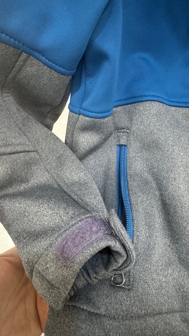 Erkek Çocuk Mavi Gri Fermuarlı Ceket - Görsel 4